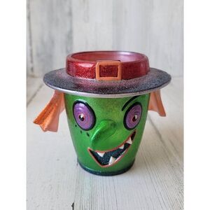 Dept 56 35763 witch Halloween Fright Light tealight holder candle vintage